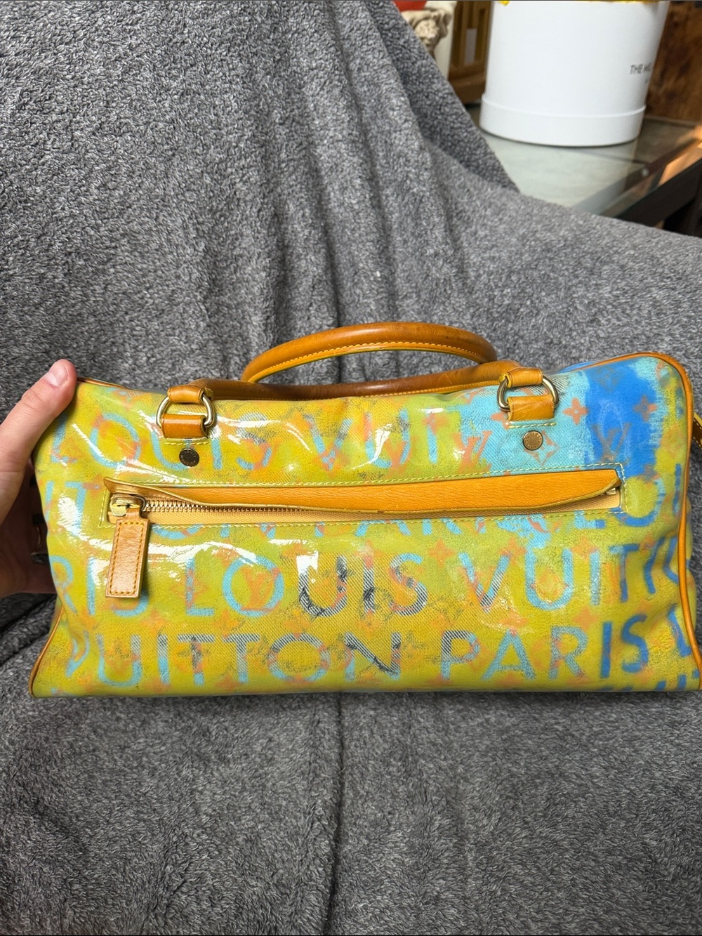 Louis Vuitton Richard Prince Jaune Denim Defile PM weekend bag - Picture 2 of 6